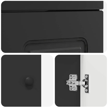 vidaXL Bathroom Vanity with Sink Black 42 x 40 x 84.5 cm