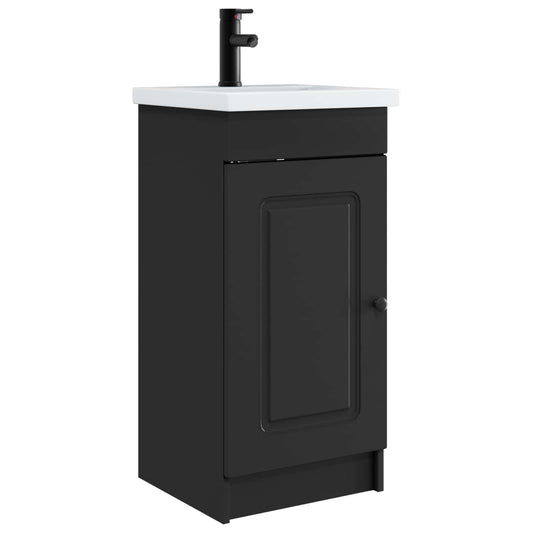 vidaXL Bathroom Vanity with Sink Black 42 x 40 x 84.5 cm