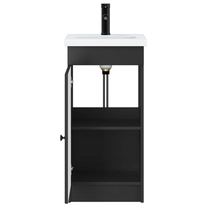 vidaXL Bathroom Vanity with Sink Black 42 x 40 x 84.5 cm