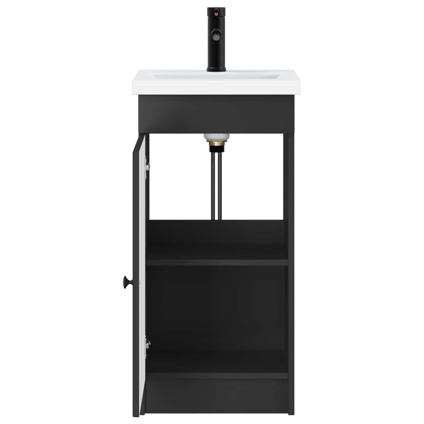 vidaXL Bathroom Vanity with Sink Black 42 x 40 x 84.5 cm