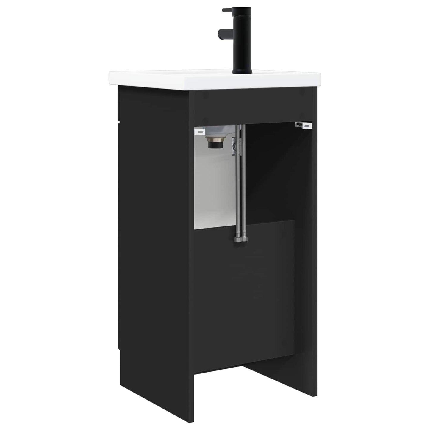 vidaXL Bathroom Vanity with Sink Black 42 x 40 x 84.5 cm
