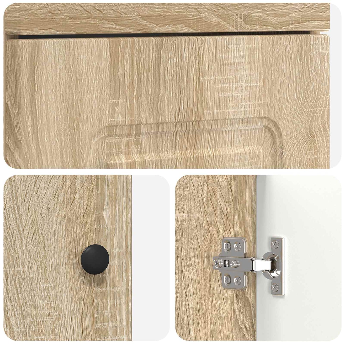 vidaXL Bathroom Vanity with Sink Sonoma Oak 42 x 40 x 84.5 cm