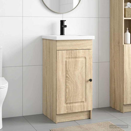 vidaXL Bathroom Vanity with Sink Sonoma Oak 42 x 40 x 84.5 cm