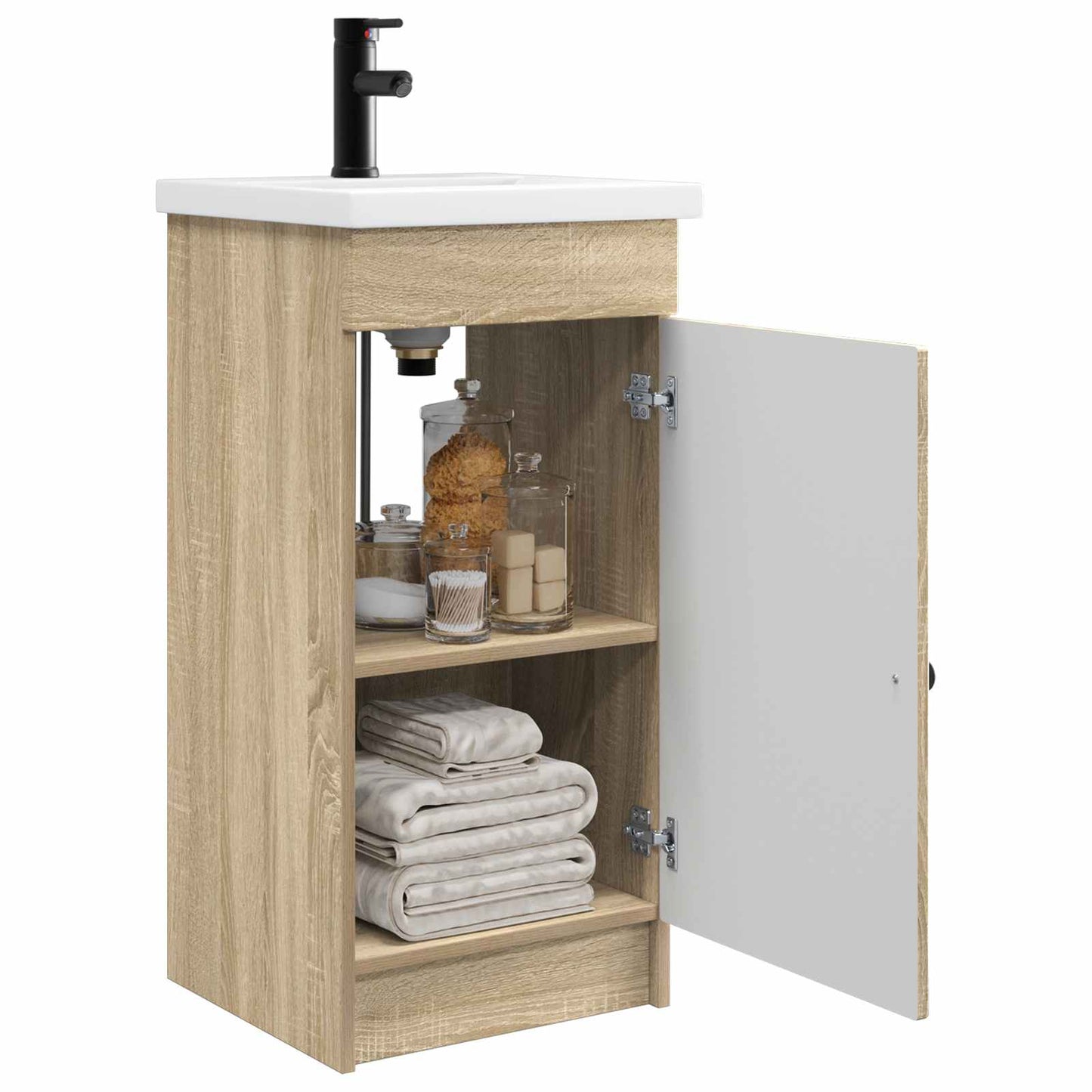 vidaXL Bathroom Vanity with Sink Sonoma Oak 42 x 40 x 84.5 cm