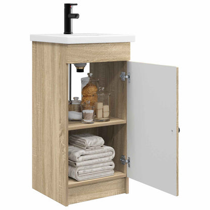 vidaXL Bathroom Vanity with Sink Sonoma Oak 42 x 40 x 84.5 cm