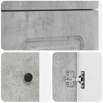 vidaXL Bathroom Vanity with Sink Concrete Grey 42 x 40 x 84.5 cm