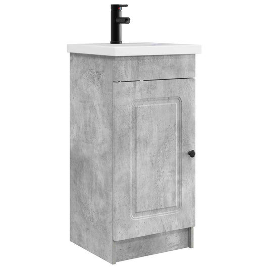 vidaXL Bathroom Vanity with Sink Concrete Grey 42 x 40 x 84.5 cm