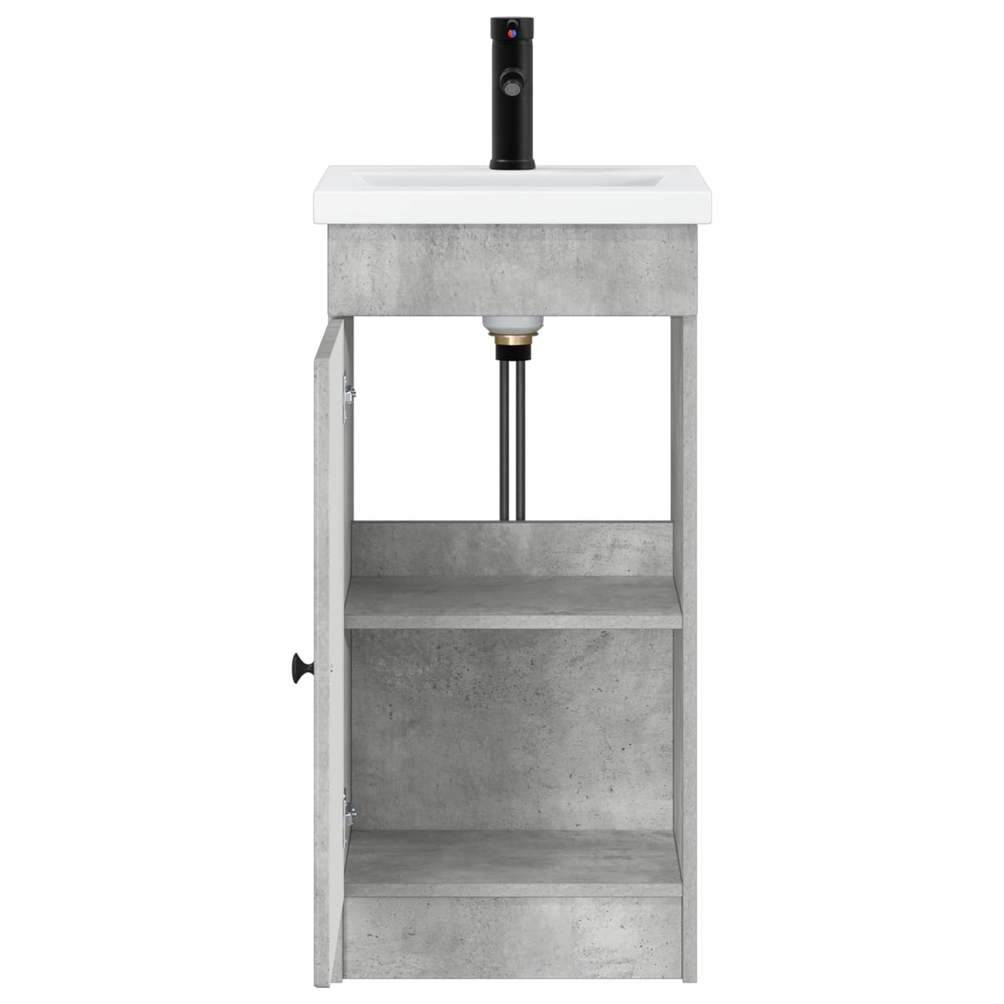 vidaXL Bathroom Vanity with Sink Concrete Grey 42 x 40 x 84.5 cm