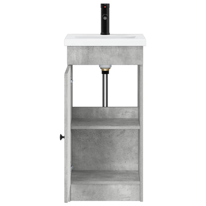 vidaXL Bathroom Vanity with Sink Concrete Grey 42 x 40 x 84.5 cm