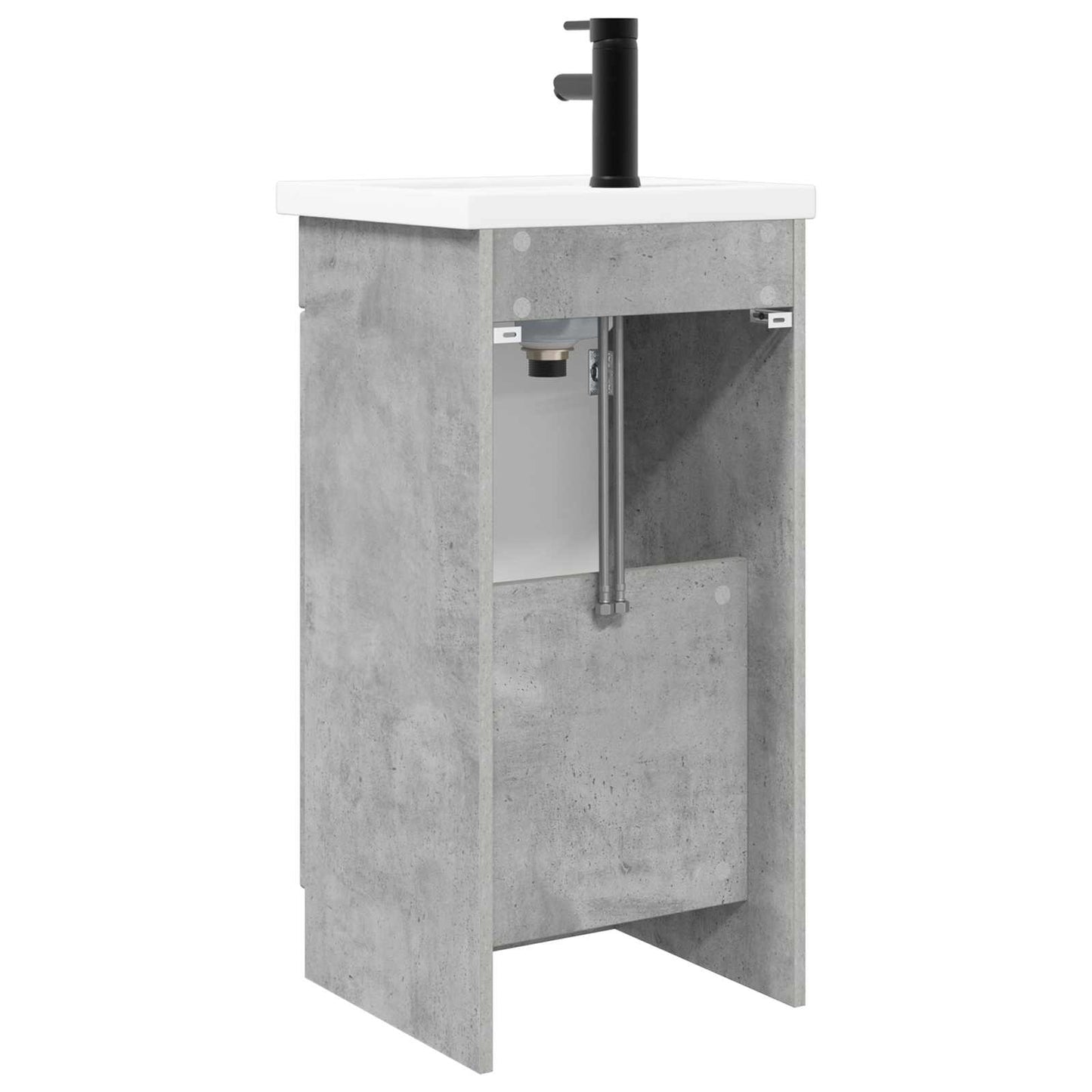 vidaXL Bathroom Vanity with Sink Concrete Grey 42 x 40 x 84.5 cm