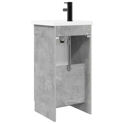 vidaXL Bathroom Vanity with Sink Concrete Grey 42 x 40 x 84.5 cm