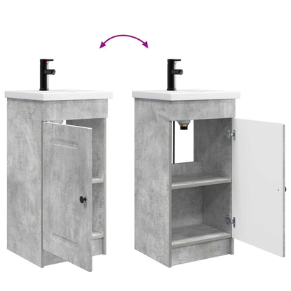 vidaXL Bathroom Vanity with Sink Concrete Grey 42 x 40 x 84.5 cm