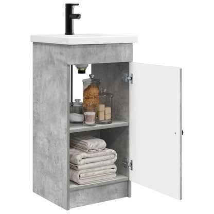 vidaXL Bathroom Vanity with Sink Concrete Grey 42 x 40 x 84.5 cm