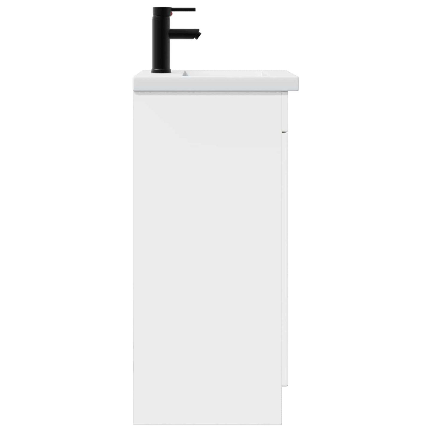 vidaXL Bathroom Vanity with Sink High Gloss White 42 x 40 x 84.5 cm