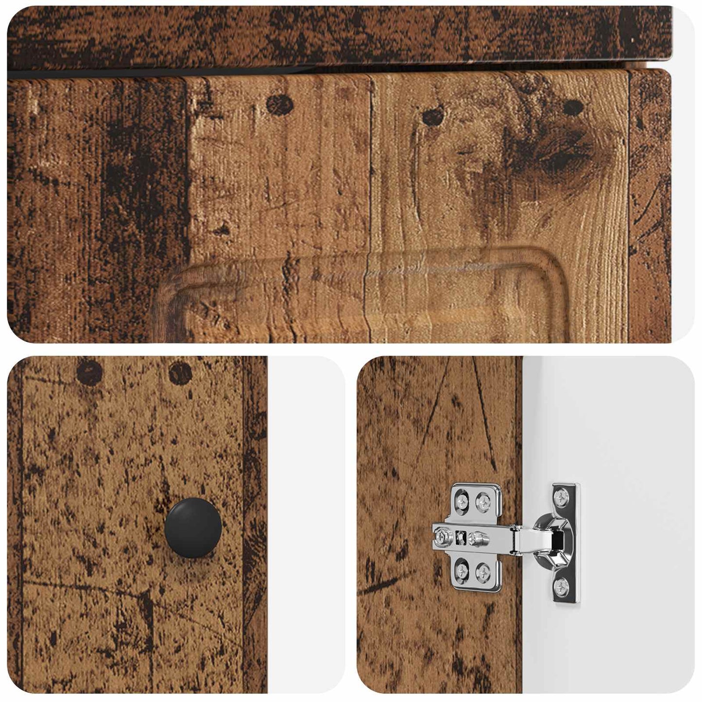 vidaXL Bathroom Vanity with Sink Old Wood 42 x 40 x 84.5 cm