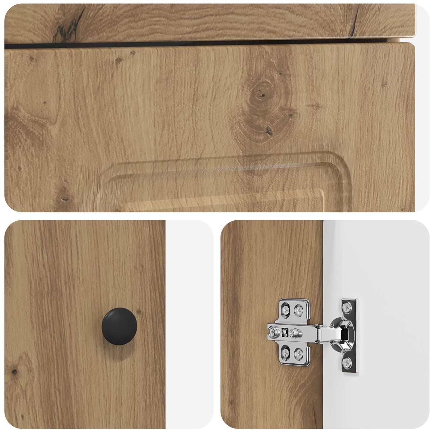 vidaXL Bathroom Vanity with Sink Artisan Oak 42 x 40 x 84.5 cm