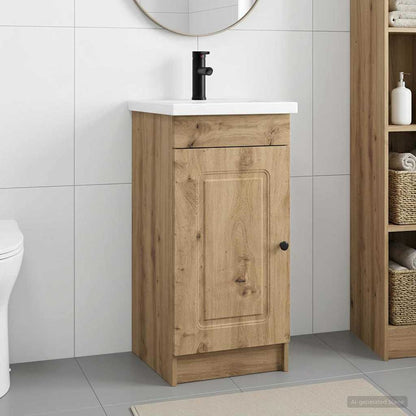 vidaXL Bathroom Vanity with Sink Artisan Oak 42 x 40 x 84.5 cm