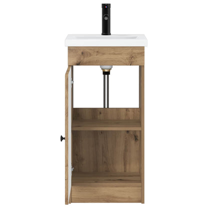 vidaXL Bathroom Vanity with Sink Artisan Oak 42 x 40 x 84.5 cm