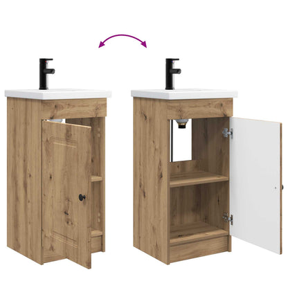 vidaXL Bathroom Vanity with Sink Artisan Oak 42 x 40 x 84.5 cm