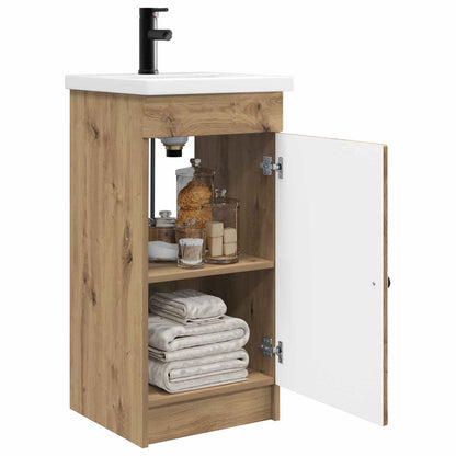 vidaXL Bathroom Vanity with Sink Artisan Oak 42 x 40 x 84.5 cm