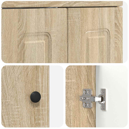 vidaXL Bathroom under Sink Cabinet Sonoma Oak 56 x 37.5 x 81 cm