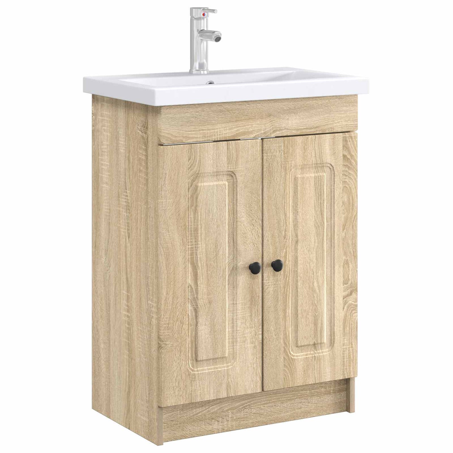 vidaXL Bathroom under Sink Cabinet Sonoma Oak 56 x 37.5 x 81 cm