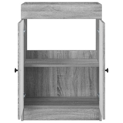 vidaXL Bathroom under Sink Cabinet Grey Sonoma 56 x 37.5 x 81 cm