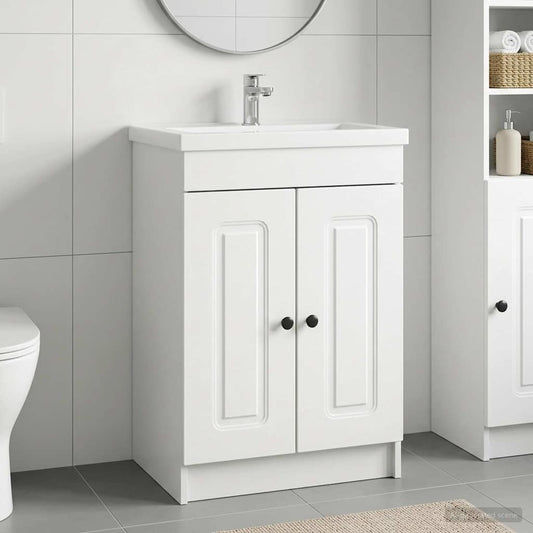 vidaXL Bathroom under Sink Cabinet White 78.5 x 37.5 x 81 cm