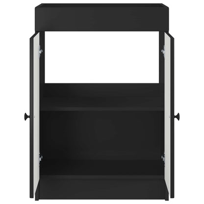vidaXL Bathroom under Sink Cabinet Black 78.5 x 37.5 x 81 cm