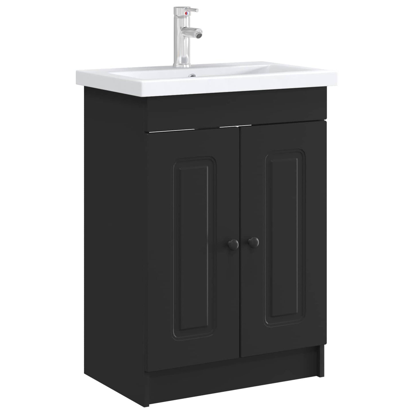 vidaXL Bathroom under Sink Cabinet Black 78.5 x 37.5 x 81 cm