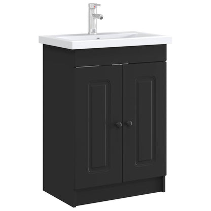 vidaXL Bathroom under Sink Cabinet Black 78.5 x 37.5 x 81 cm