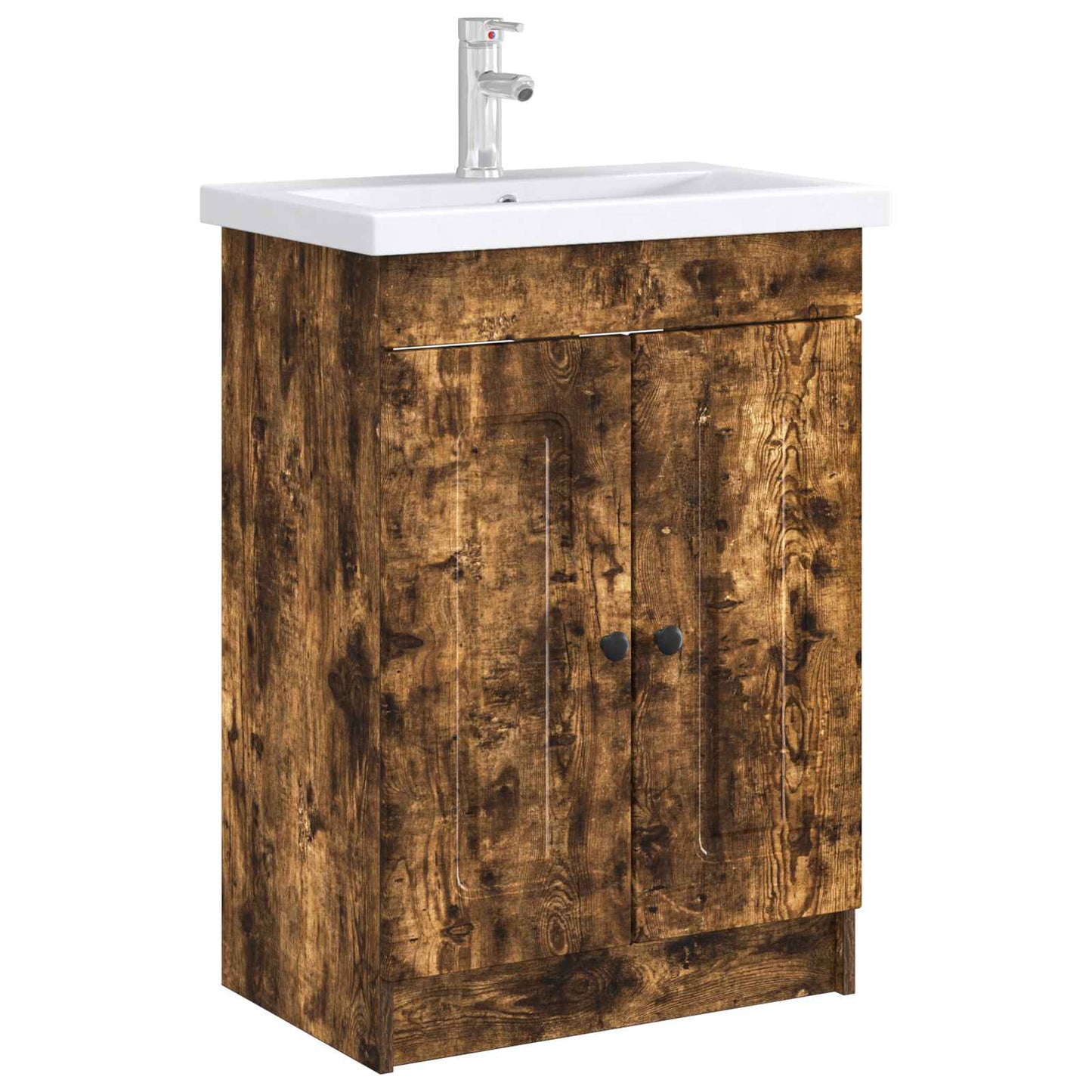 vidaXL Bathroom under Sink Cabinet Smoked Oak 78.5 x 37.5 x 81 cm