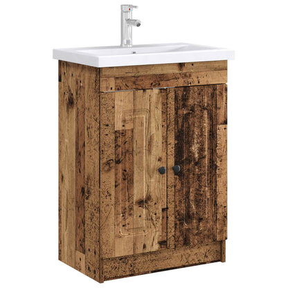 vidaXL Bathroom under Sink Cabinet Old Wood 78.5 x 37.5 x 81 cm