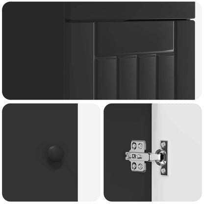vidaXL Bathroom Vanity with Sink Black 42 x 40 x 84.5 cm