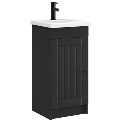 vidaXL Bathroom Vanity with Sink Black 42 x 40 x 84.5 cm