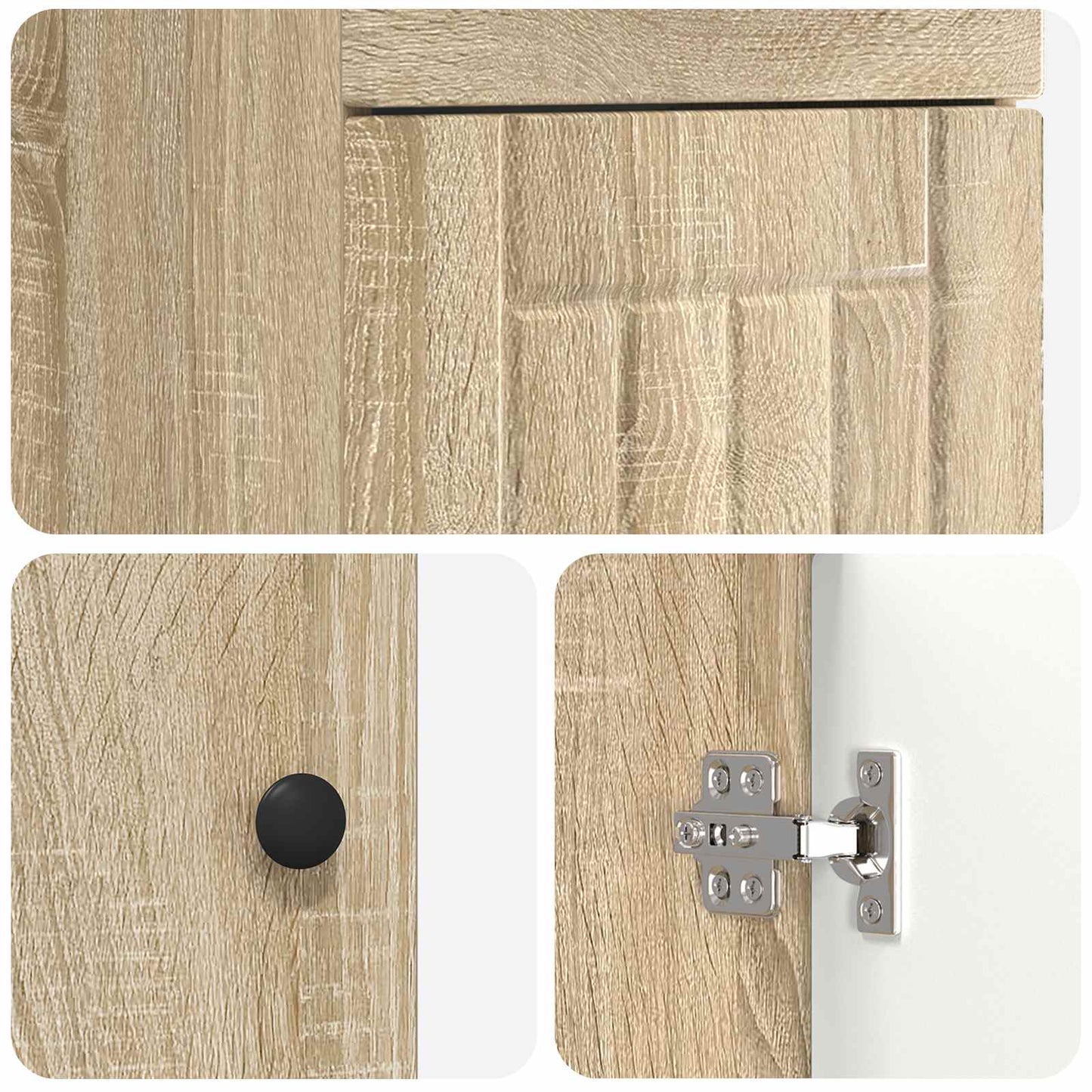 vidaXL Bathroom Vanity with Sink Sonoma Oak 42 x 40 x 84.5 cm