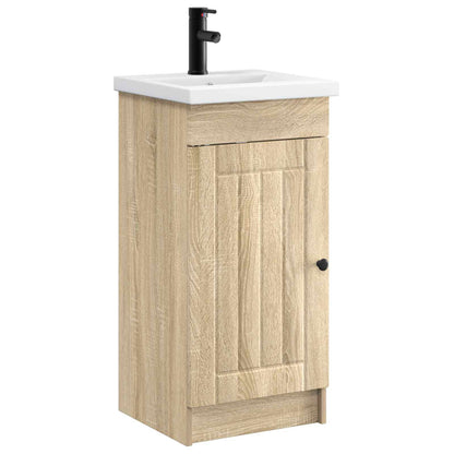 vidaXL Bathroom Vanity with Sink Sonoma Oak 42 x 40 x 84.5 cm