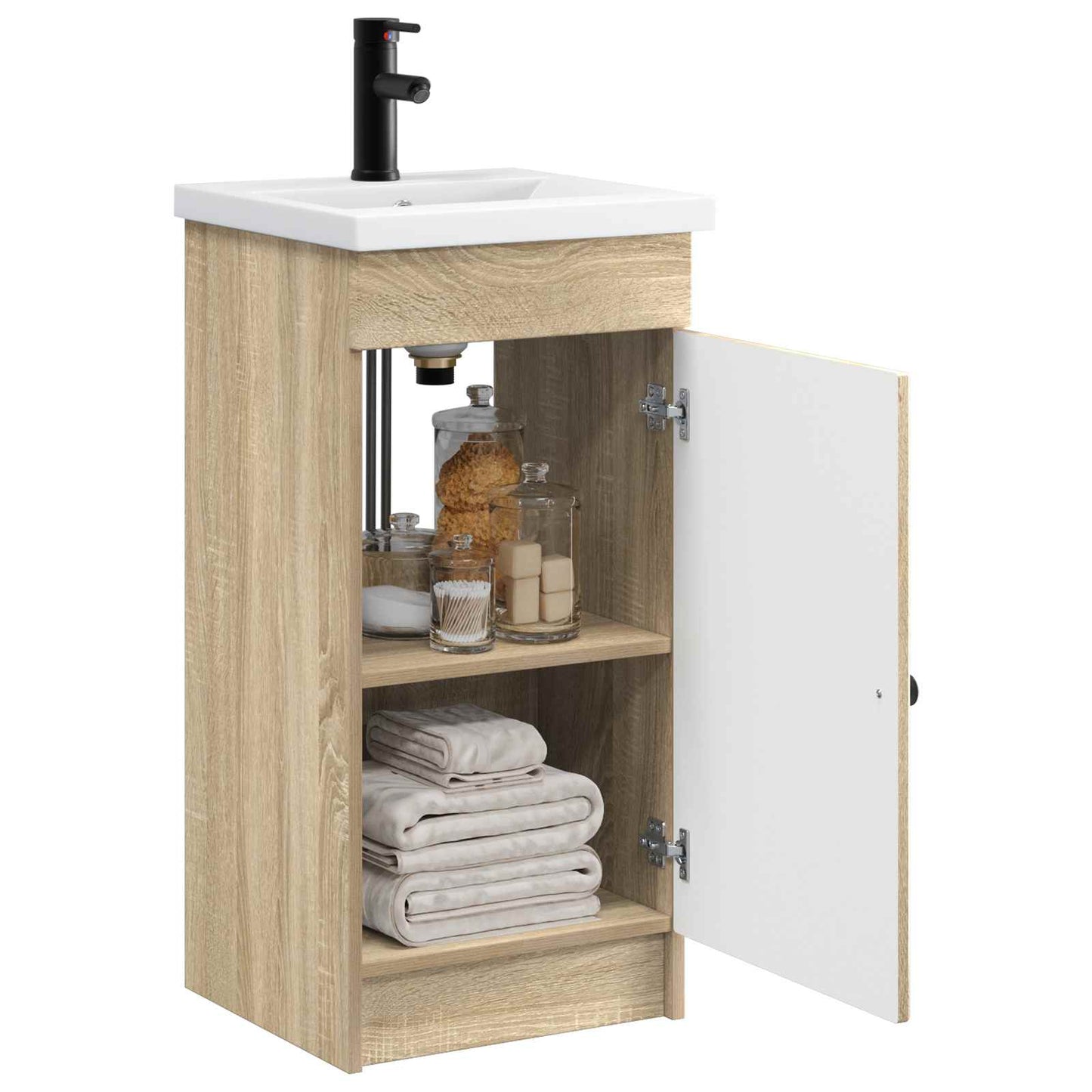 vidaXL Bathroom Vanity with Sink Sonoma Oak 42 x 40 x 84.5 cm