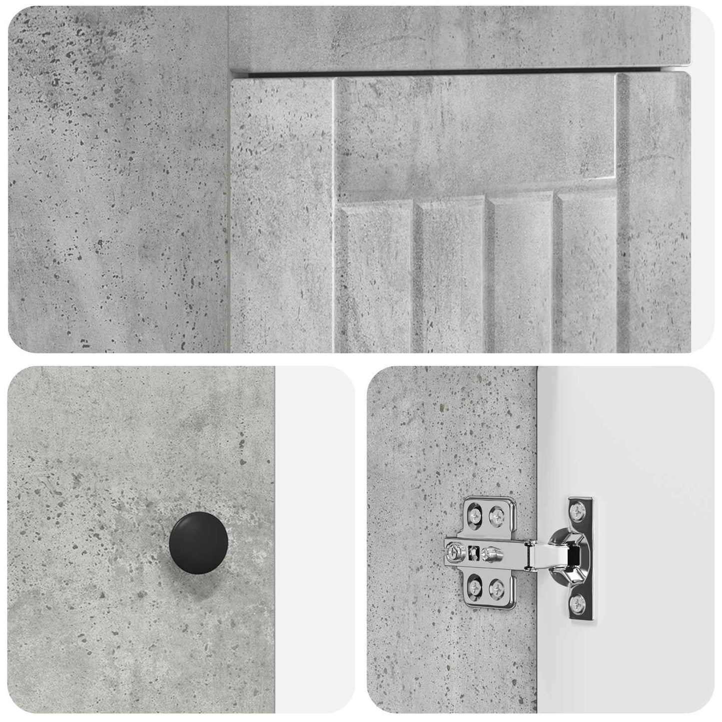 vidaXL Bathroom Vanity with Sink Concrete Grey 42 x 40 x 84.5 cm