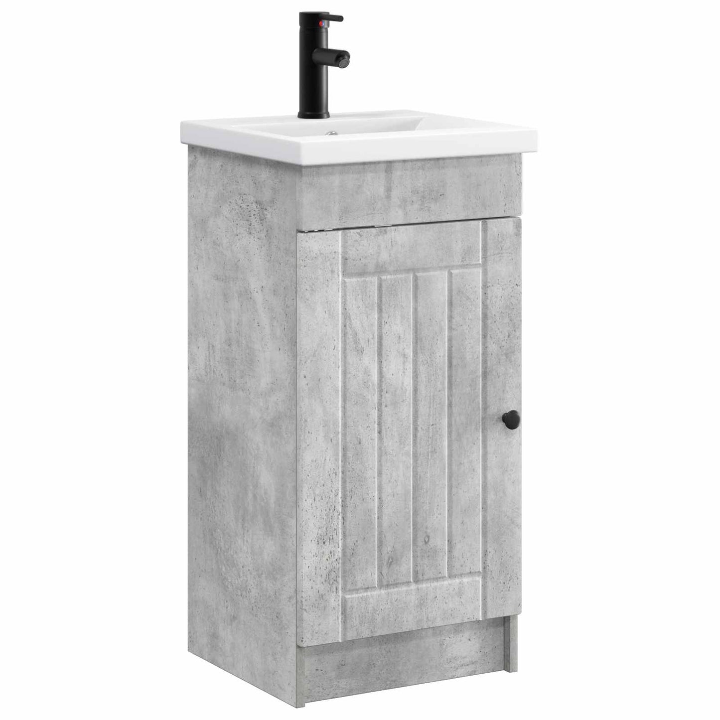 vidaXL Bathroom Vanity with Sink Concrete Grey 42 x 40 x 84.5 cm