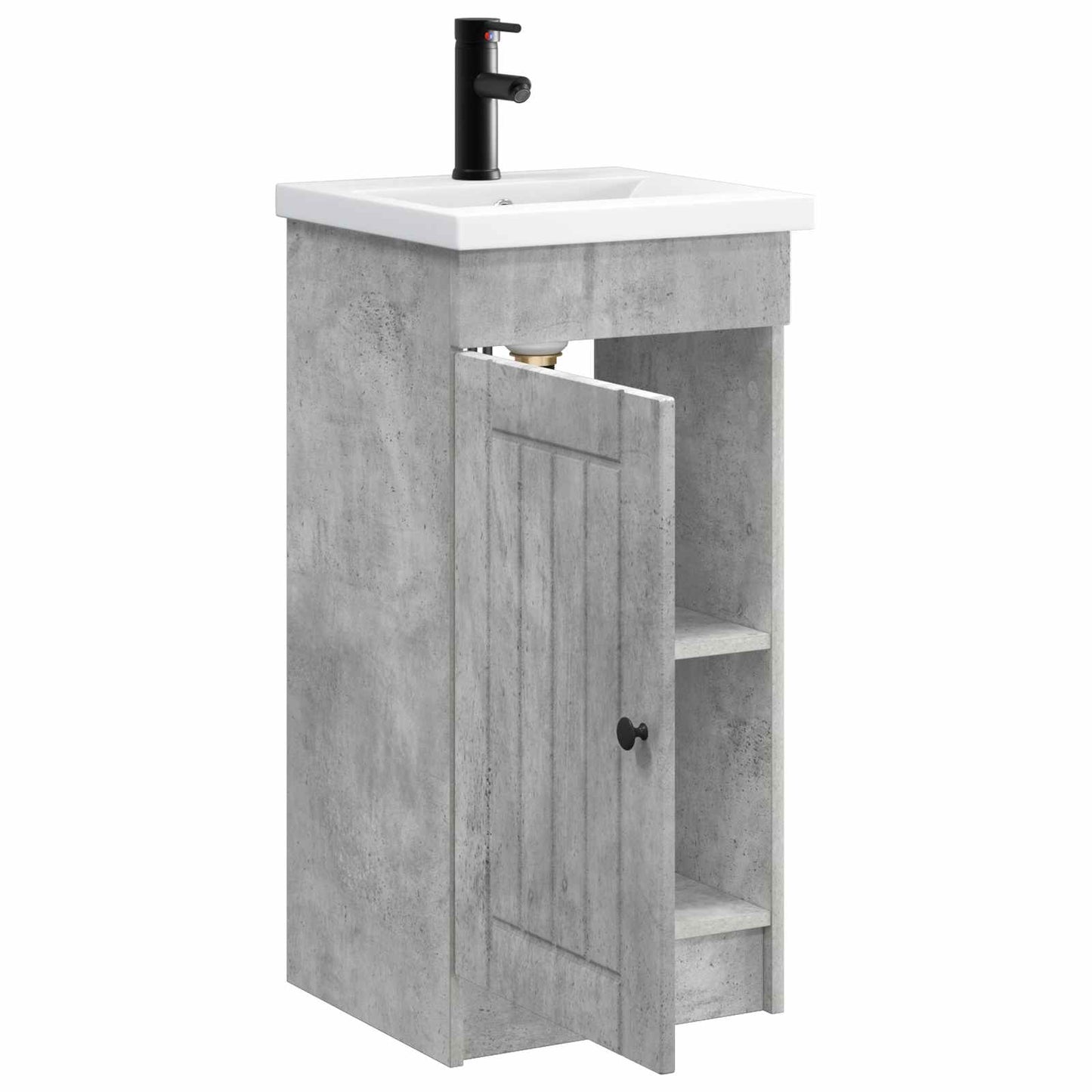 vidaXL Bathroom Vanity with Sink Concrete Grey 42 x 40 x 84.5 cm