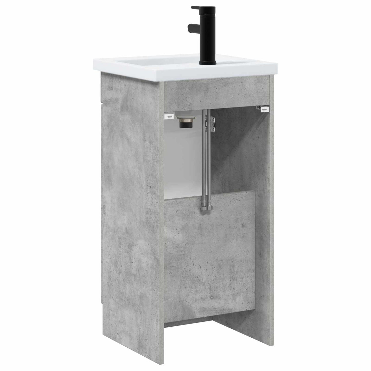 vidaXL Bathroom Vanity with Sink Concrete Grey 42 x 40 x 84.5 cm