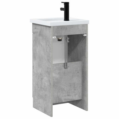 vidaXL Bathroom Vanity with Sink Concrete Grey 42 x 40 x 84.5 cm