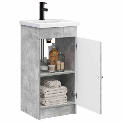 vidaXL Bathroom Vanity with Sink Concrete Grey 42 x 40 x 84.5 cm