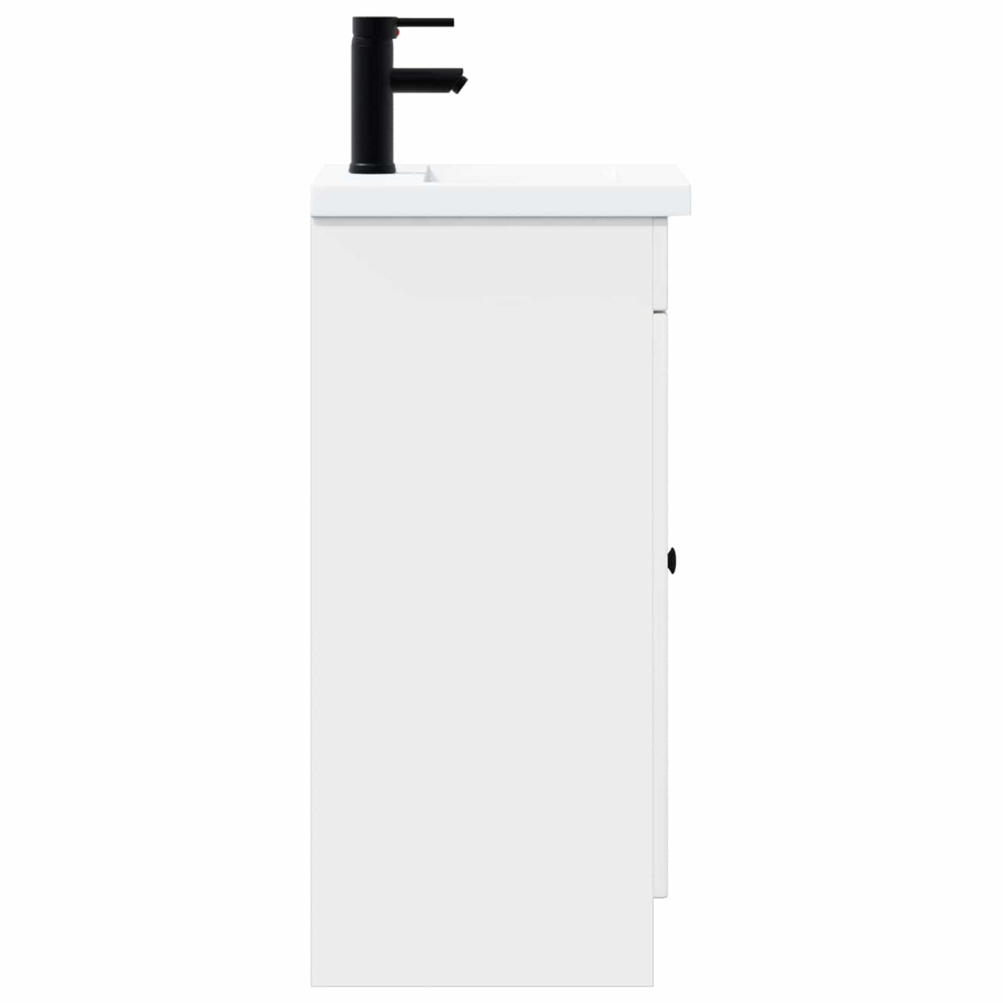 vidaXL Bathroom Vanity with Sink High Gloss White 42 x 40 x 84.5 cm