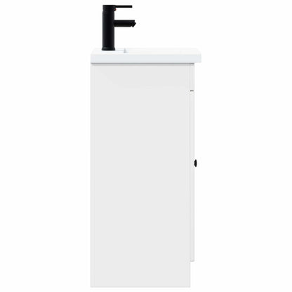 vidaXL Bathroom Vanity with Sink High Gloss White 42 x 40 x 84.5 cm