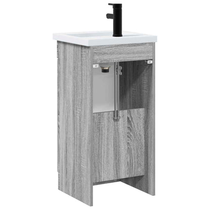vidaXL Bathroom Vanity with Sink Grey Sonoma 42 x 40 x 84.5 cm