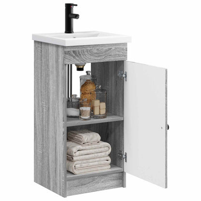 vidaXL Bathroom Vanity with Sink Grey Sonoma 42 x 40 x 84.5 cm