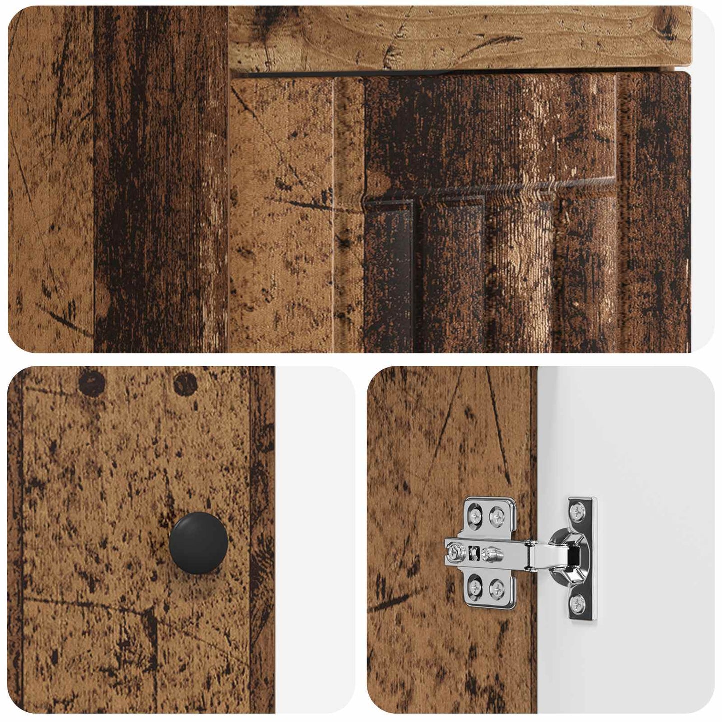 vidaXL Bathroom Vanity with Sink Old Wood 42 x 40 x 84.5 cm