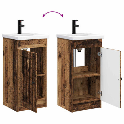 vidaXL Bathroom Vanity with Sink Old Wood 42 x 40 x 84.5 cm